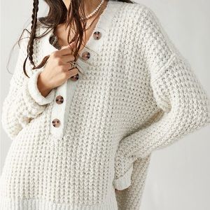 Free People Whistle Thermal Henley (XL)